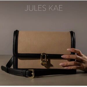 Jules Kae Tan and Black Crossbody Bag